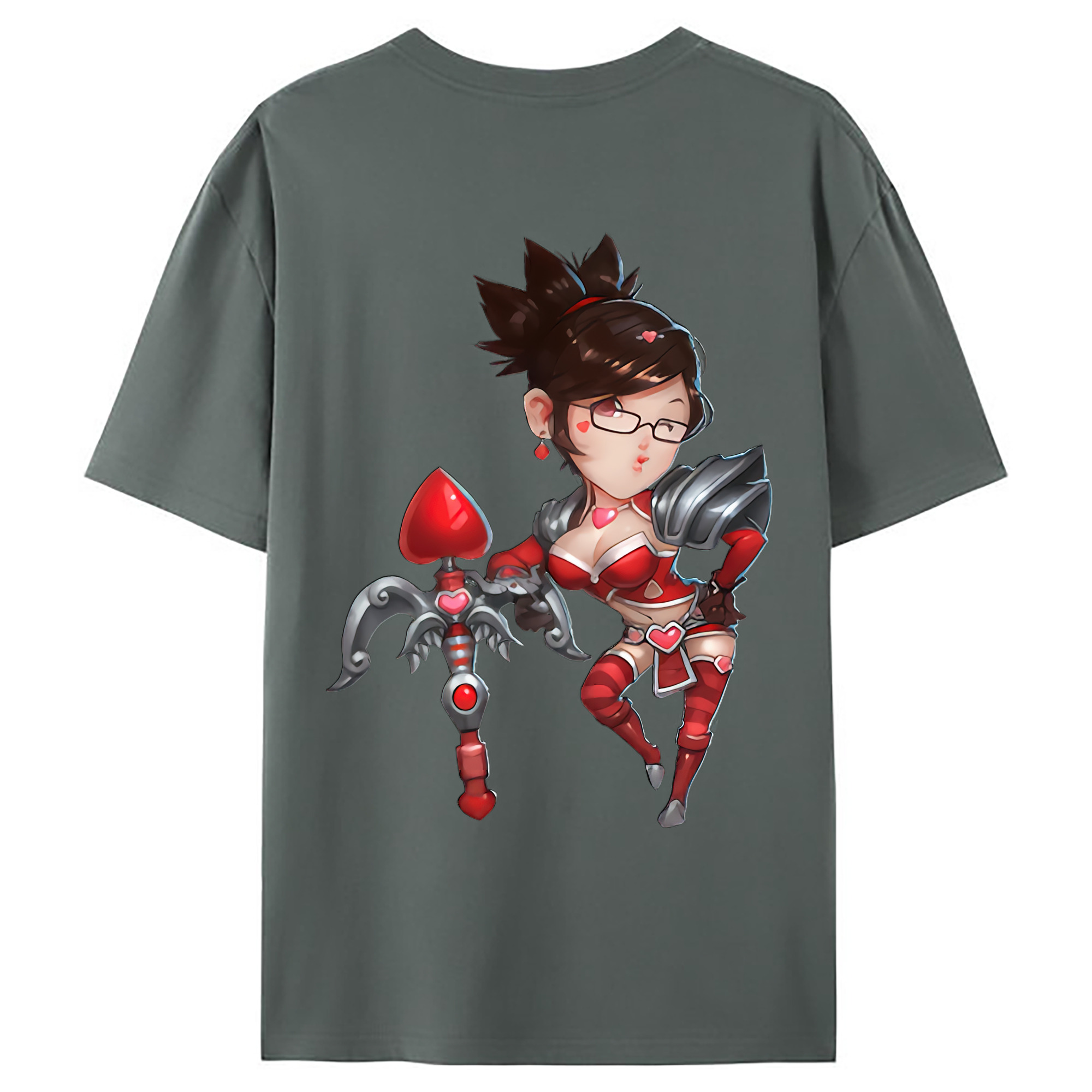 （画像用） リーグ・オブ・レジェンド League of Legends LOL 綿100％ メンズ半袖Tシャツ（バックプリント） 通気性